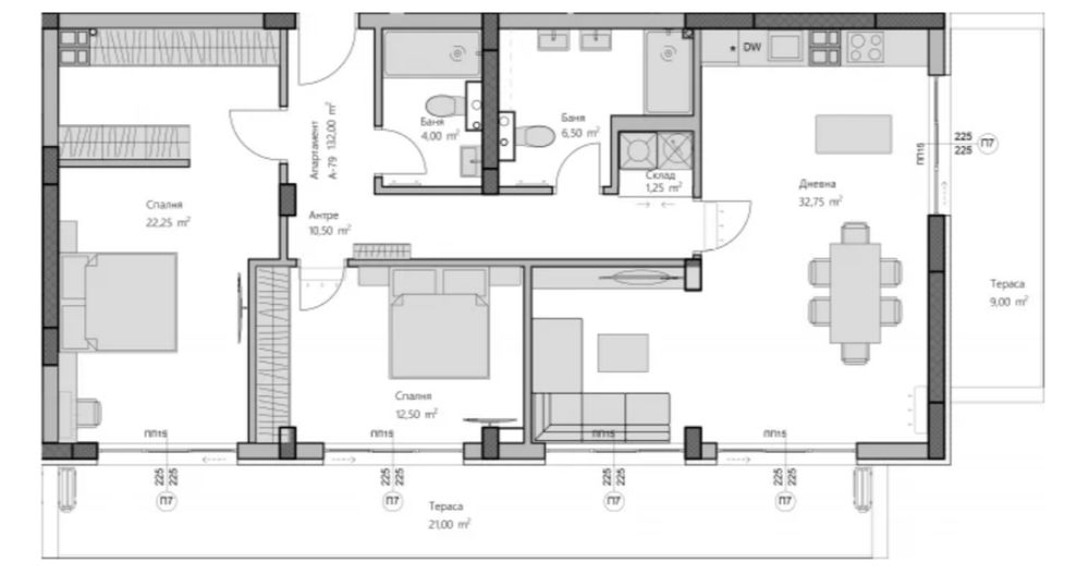 Продава се Тристаен апартамент в Пловдив, Христо Смирненски - 156 кв.м за 751 €/кв.м - Снимка #1