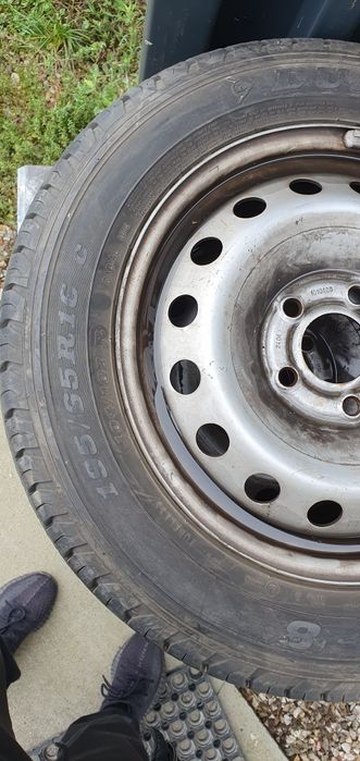 195 65 16 C dunlop- cu jante tabla 5×120