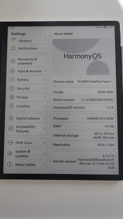 Huawei Matepad Paper E-ink