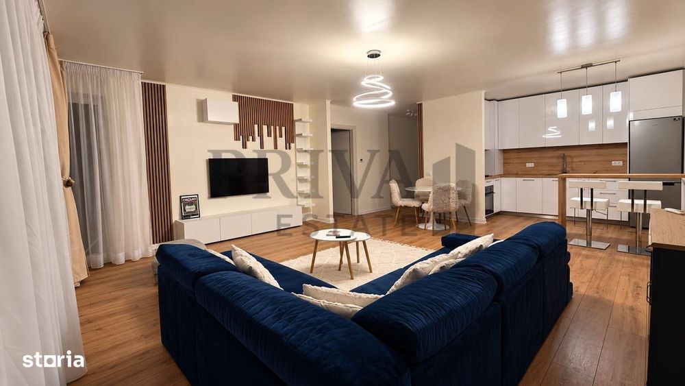Apartament nou 2 camere, 78 mp, etaj 1, centrala, parcare, Braytim