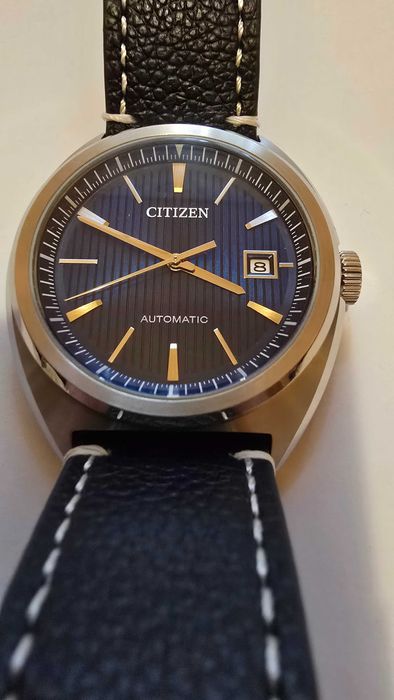 Vand ceas Citizen automatic 100 m wr NJ0100-46L stare ff buna albastru