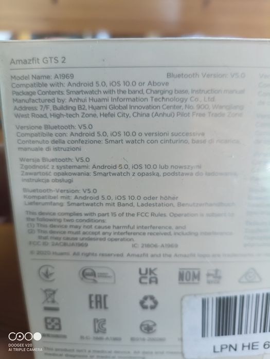 Amazfit GTS 2 Смарт часовник за мъже Android iPhone, Bluetooth телефонни разговори, вградени