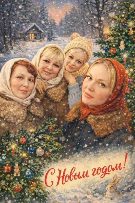 Новогодние открытки СССР