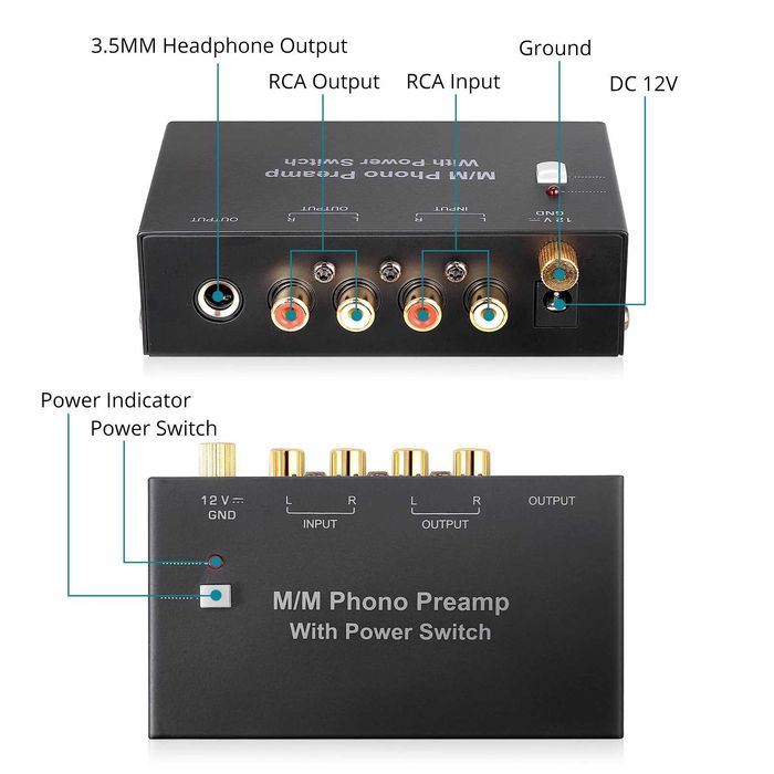 M/M Phono предусилвател, електронен грамофон, аудио стерео фонограф