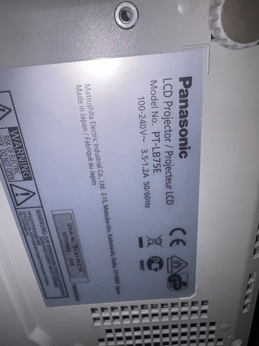 Проэктор panasonic PT-LB75