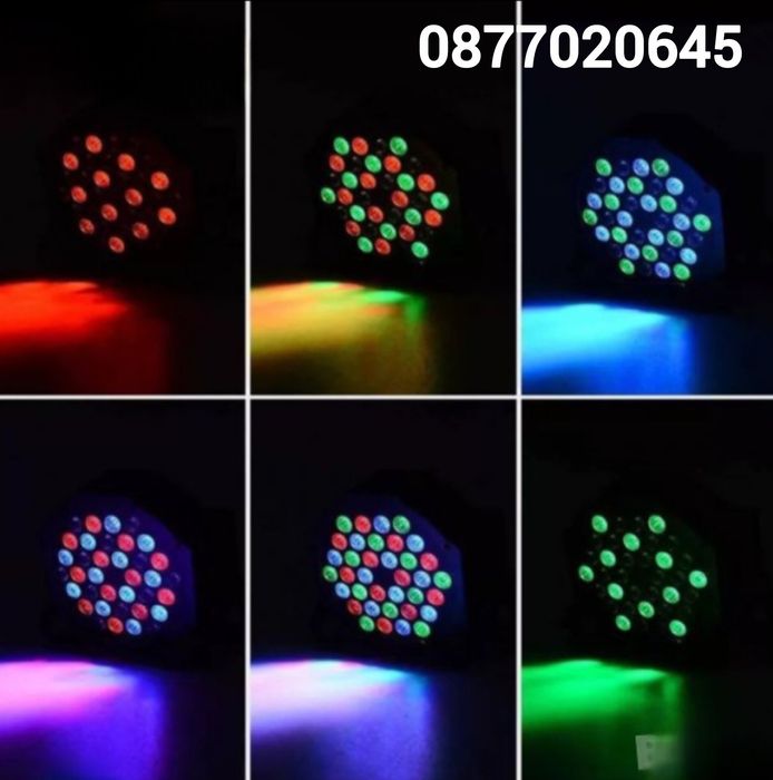 Диско прожектор с 9 LED  и  36 LED диода