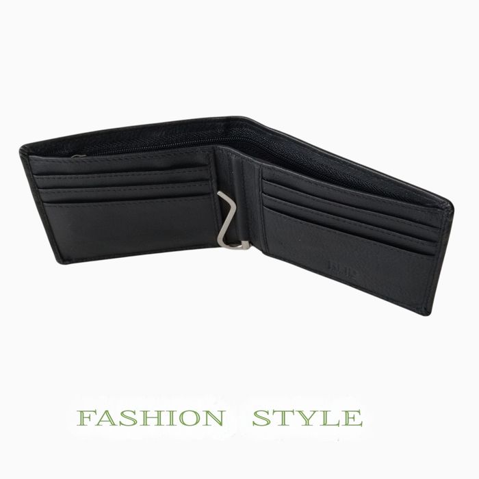 Мъжки портфейл от естествена кожа с щипка за пари