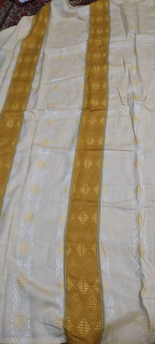 Шторы полосами двух расцветок