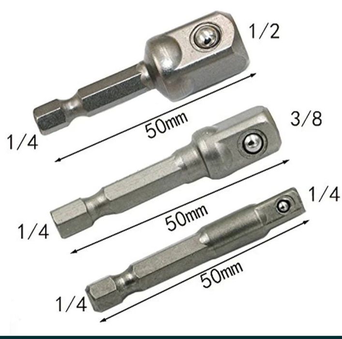 Set trei adaptori chei tubulare