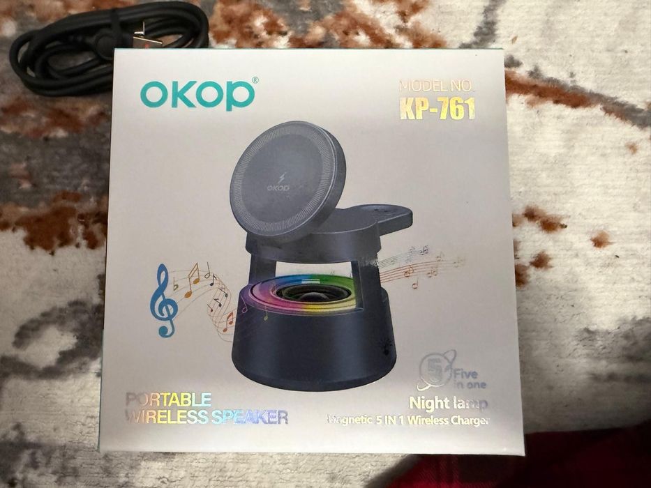 Incarcator wireless 3 in 1 + boxa