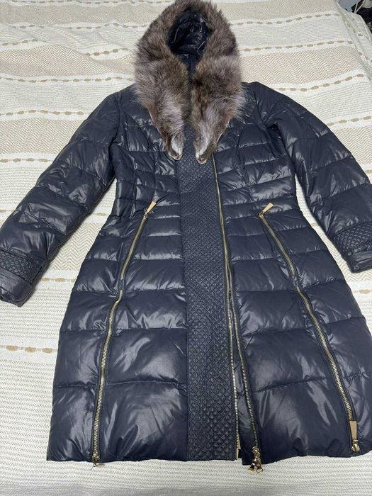 Куртка с натуральным мехом. 46 размер