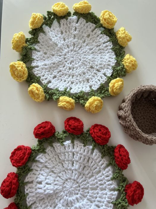 Set 2 coastere crosetate manual - cadou handmade