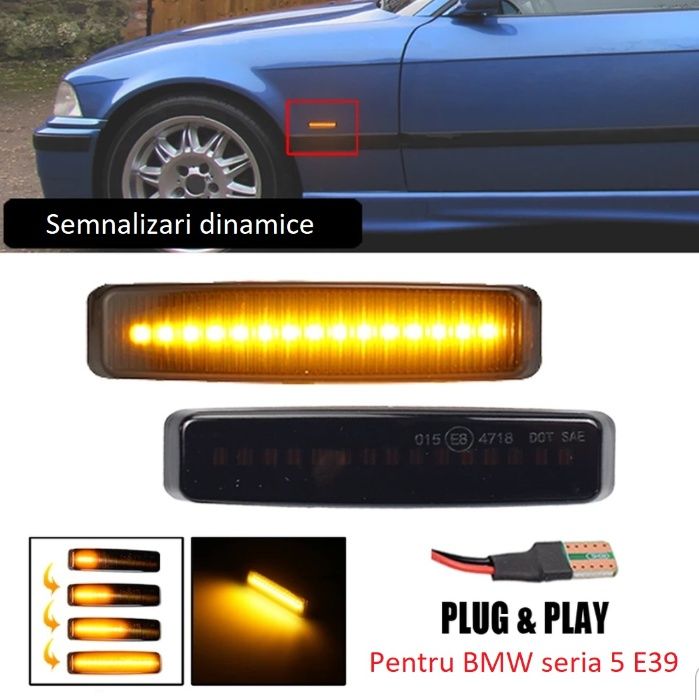 Set 2 bucati semnalizari dinamice LED BMW E39 1995 - 2003