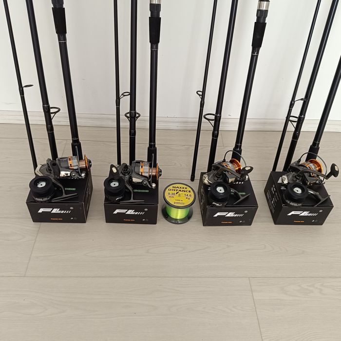 Set 4 lansete  Crap Attack 3,6m + 4mulinete 6000