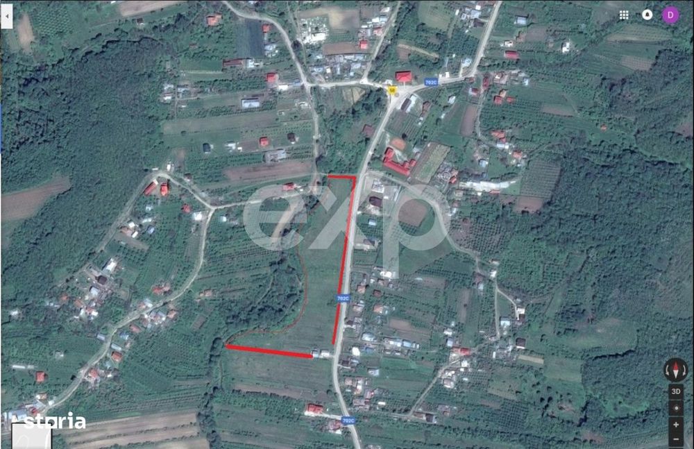 Teren intravilan 21.000 mp de vanzare – Suseni, Comuna Bogati, Judet
