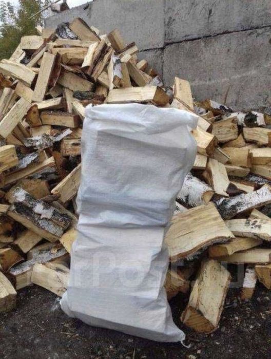 Дрова Берёза в мешках 5кг