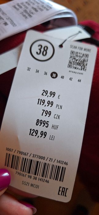 Fusta imitatie piele Orsay