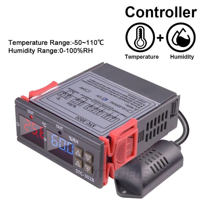 STC-3028 12V Termoregulyator — Inkubator uchun, arzon narxda