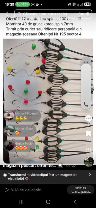 Monturi de feeder cu spin sau bandă