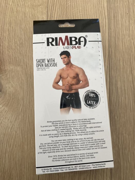 Rimba pantalon scurt din latex pentru barbati