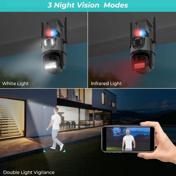 Камера за наблюдение 4K Ultra HD,8MP,датчик за движение,нощно виждане,