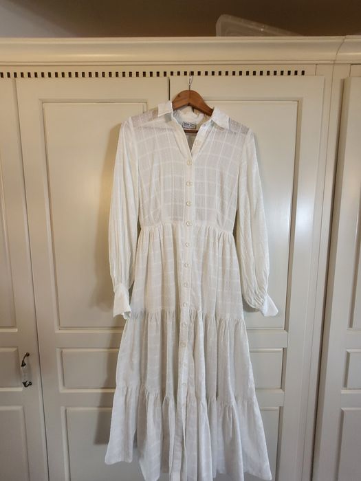 Rochie albă Miss Grey marimea M bumbac