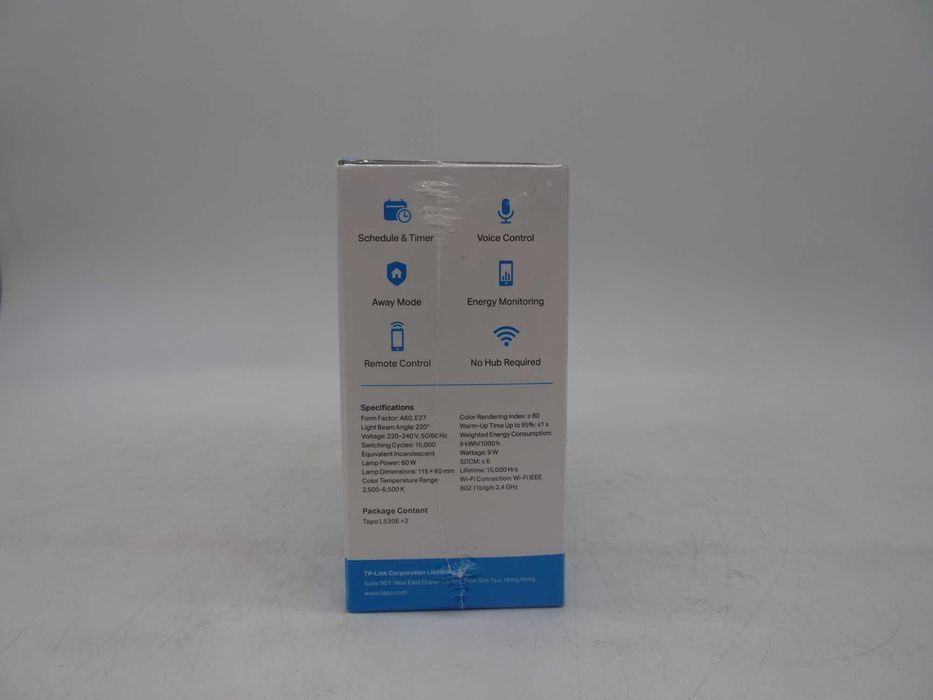 Set 2 becuri LED Smart TP-LINK Tapo L530E2B, E27, 9W, 806lm, Wi-Fi