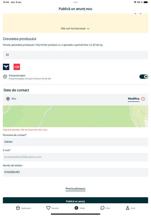 Ușă model LITE, MDF, alb vopsit
