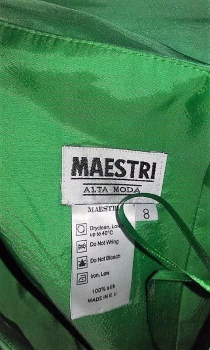 rochie de lux verde matase