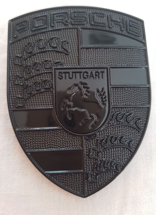 Emblema-Capota-Porsche-Panamera-Macan-Cayenne-Clasica-Neagra-Lucios