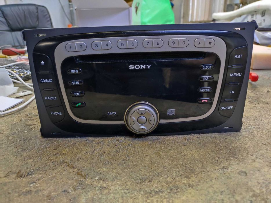 Радио СД/мп3 плеяр Sony за форд фокус/ц макс с блутут, комплект!