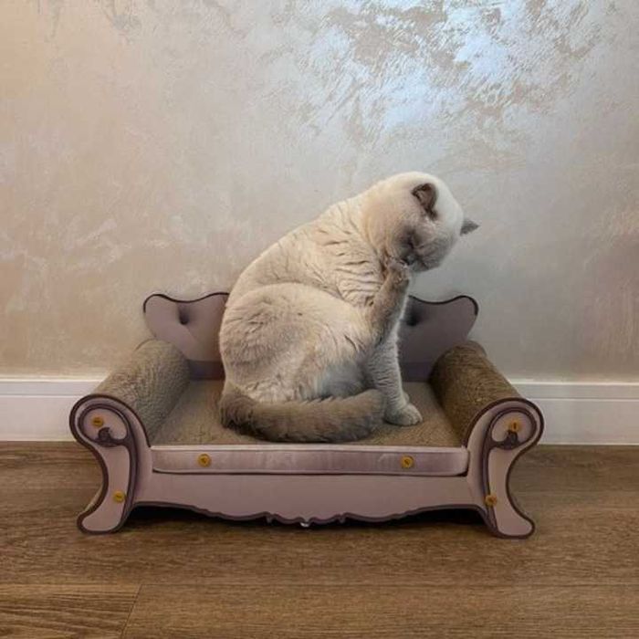 Placă ascuțit gheare canapea carton ondulat și MDF 32x29x60cm pisici