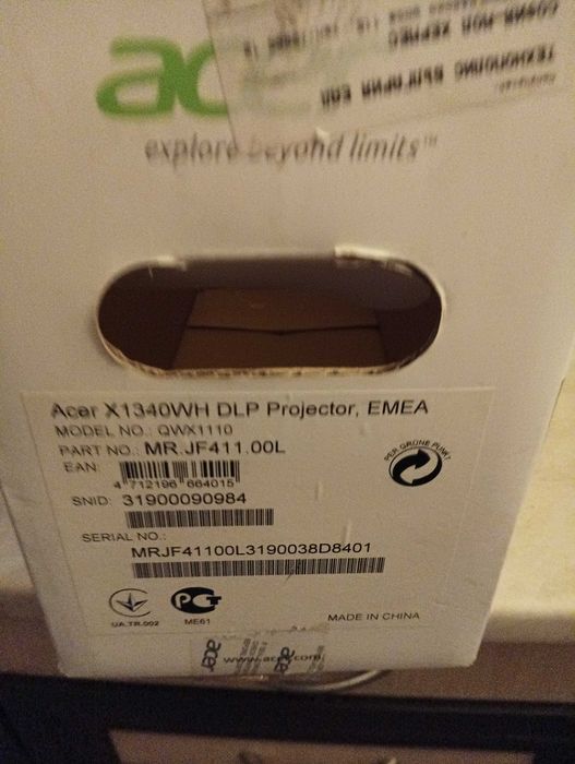 3D Acer X1340WH DLP проектор