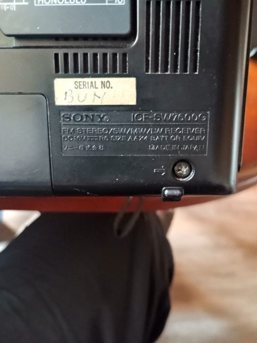 Sony model icf-sw7600G