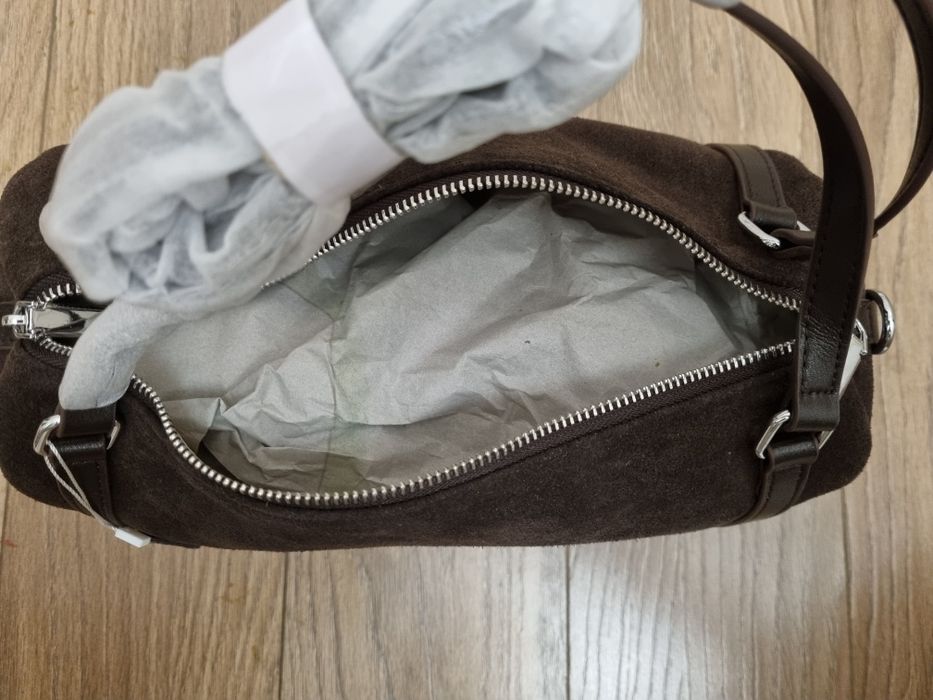 сумка коричневая замша