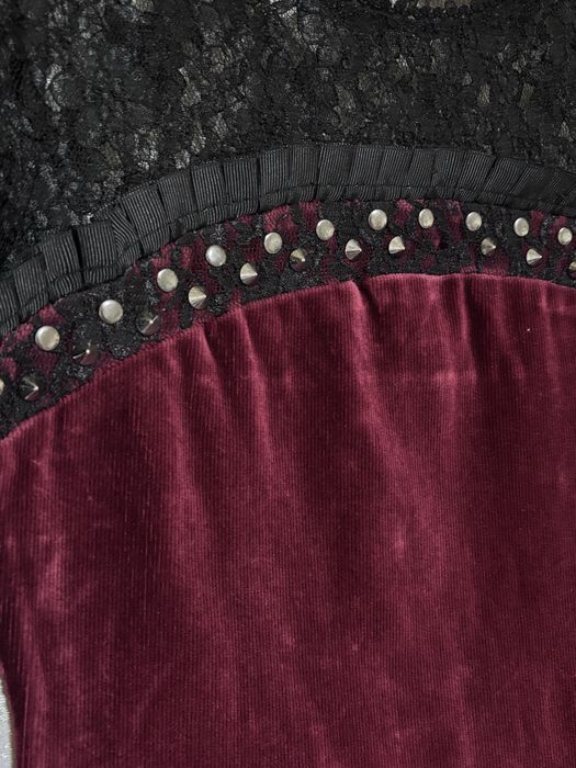 Платье бархат гипюр