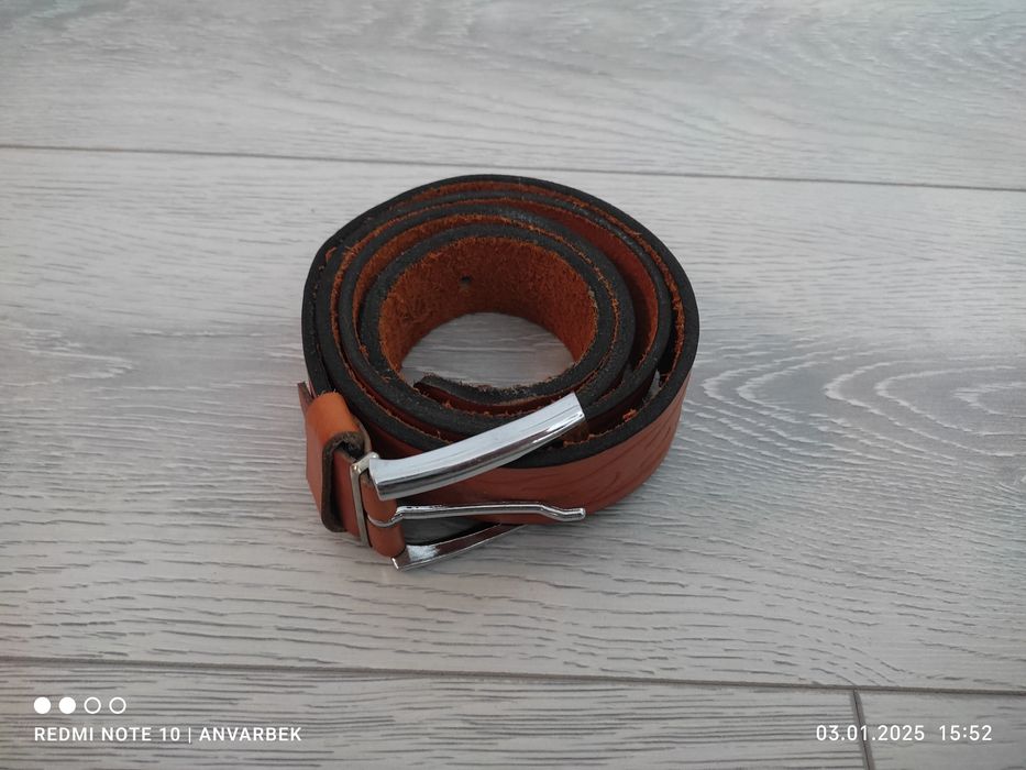 Ремень мужской кожаный! 2 шт.