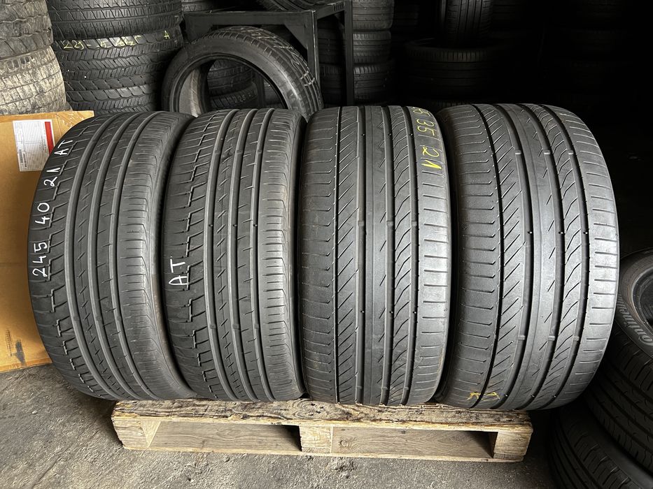 4 anvelope vara 275/35/21 + 245/40/21 , Continental , DOT 2023/2024