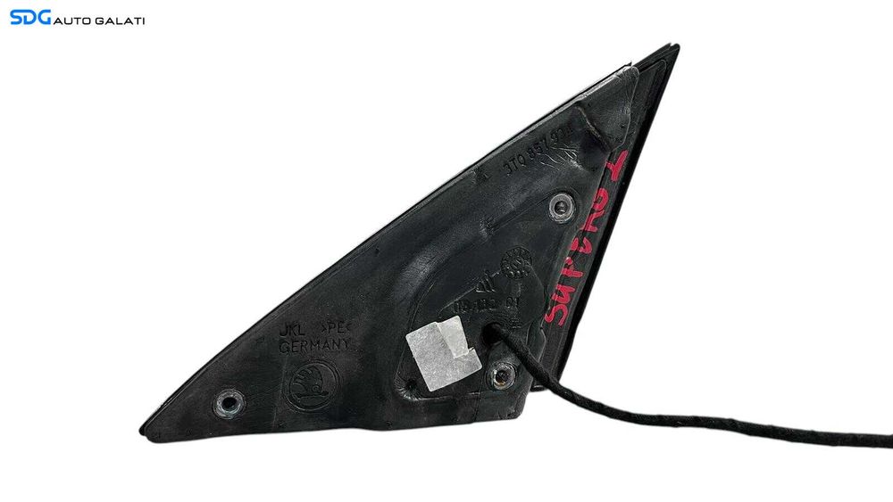 Oglinda Electrica Dreapta Skoda Superb 2 2008 - 2013 Culoare Albastru Deschis Cod 3T0857934 [L5723]