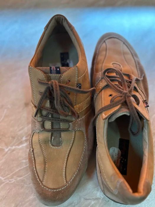 НОВИ Мъжки обувки Australian Footwear — Номер 50 (Стелка 33 см) — Естествен велур