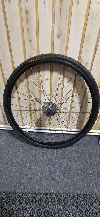 Set roți 28" Alexrims G6000 + butuci Shimano + casetă HG50 8 viteze + disc