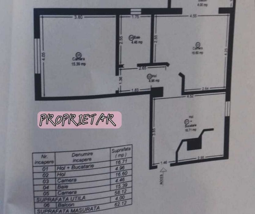Vând apartament cu doua camere în zona Bucovinei.