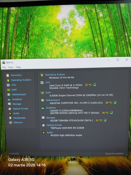 Vând calculator Gaming Intel Core i5 6400 Quad core ddr4