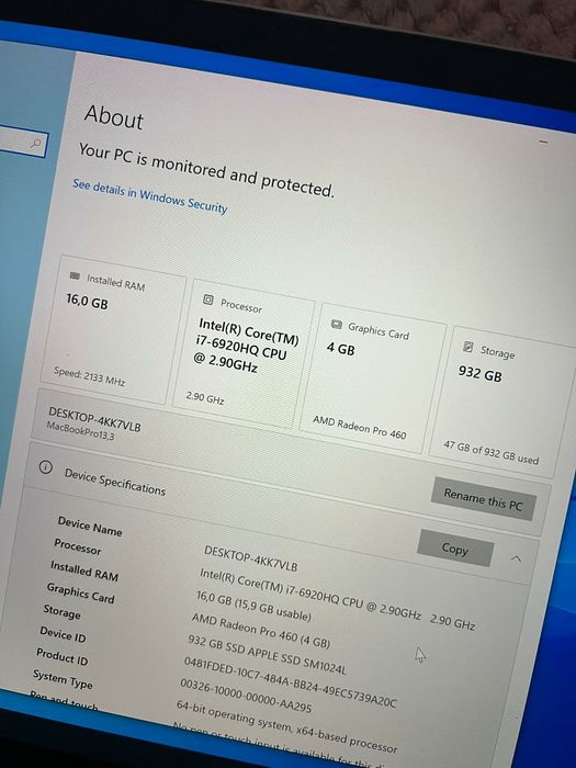 Macbook Pro 2017 16Gb RAM 1Tb SSD Video Dedicat 4Gb FULL BOX