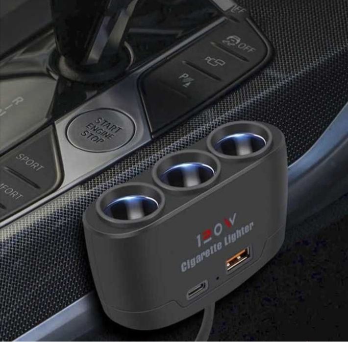 Разклонител за запалка 3в1 - 12/24V