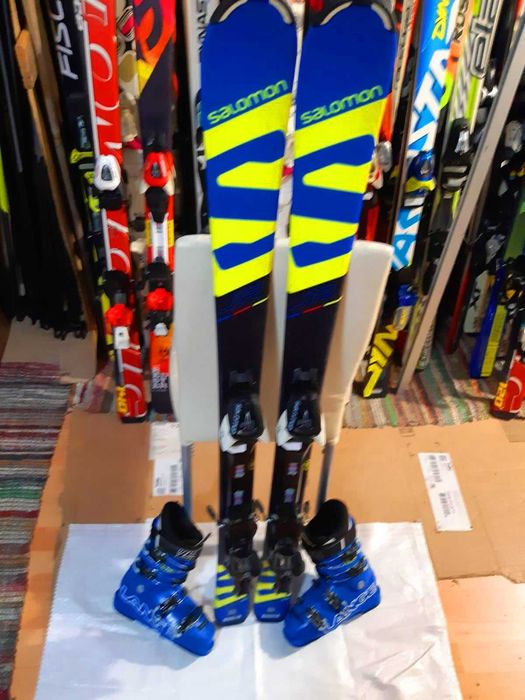 Schiuri copii set skiuri cu clapari si bete ski