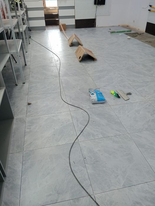 Укладка брусчатка, Установка кафель