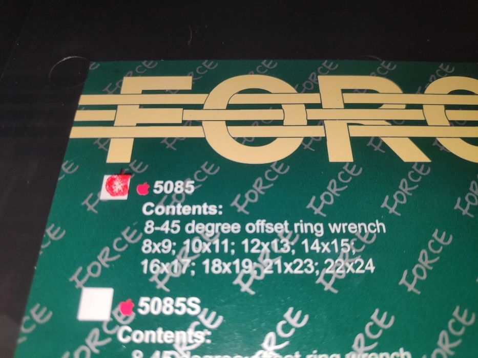 Force набор накидных ключей