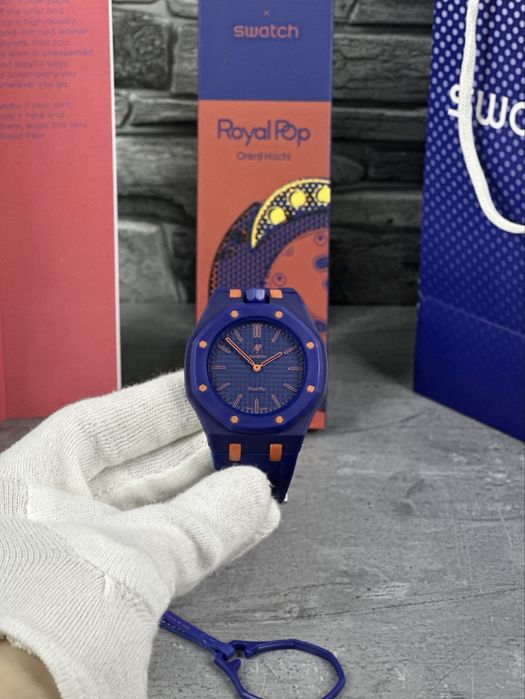 Ceas Ap X swatch Orenji Hachi Full box cu brǎțarǎ