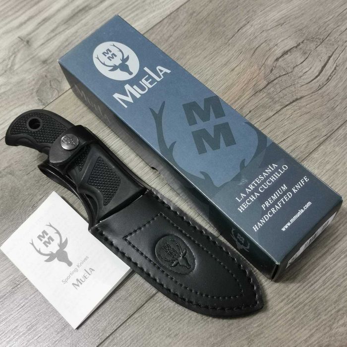 Ловен нож за дране MUELA SIOUX-10G ИСПАНИЯ с кания от естествена кожа